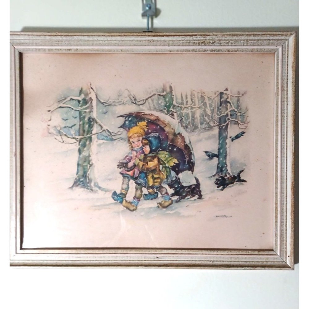 Corina Vintage 1969 Framed Hummel Style Print